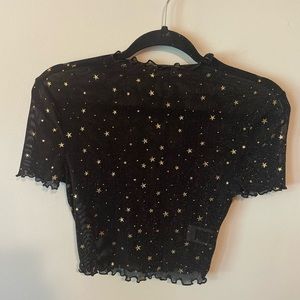 Sheer Star Crop Top